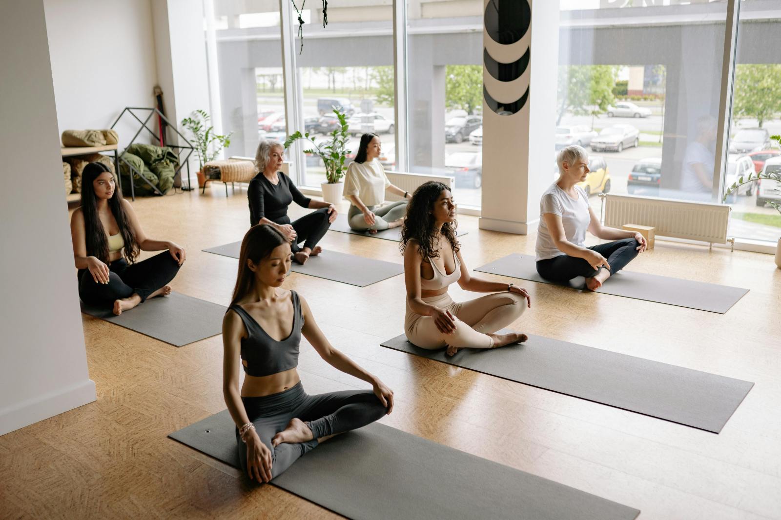A peaceful moment of seated yoga practice